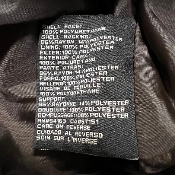 GUESS Faux Leather Moto Jacket Size Large Classic Casual Minimalist Rocker Y2K - Picture 6 of 8